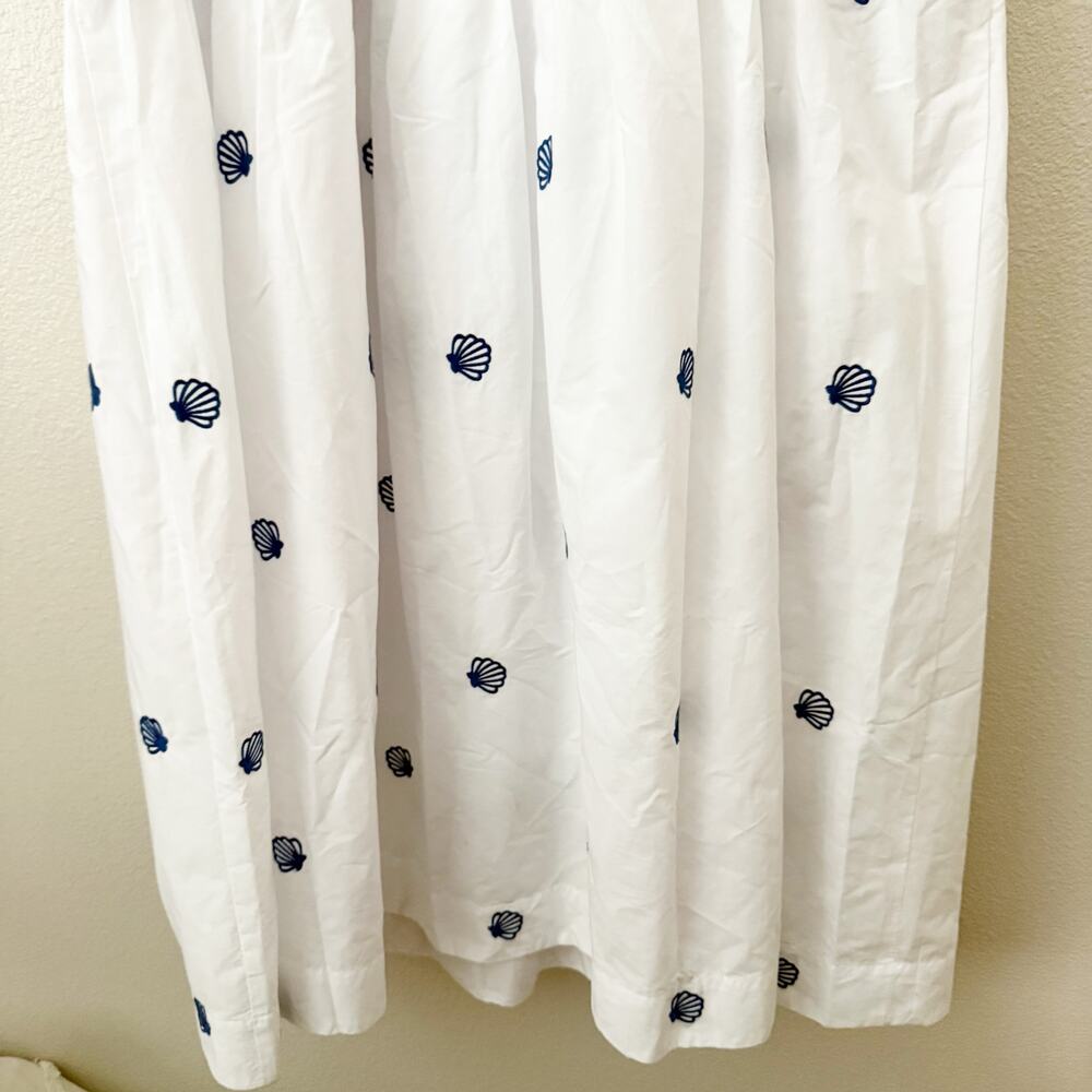 JOIE x ANTHROPOLOGIE | Cotton Blue Seashell White  Dress Embroidered NWT | XL - Picture 5 of 10